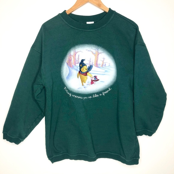 green winnie the pooh sweatshirt